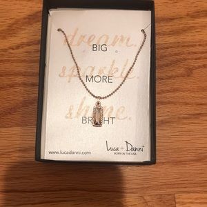 Brand new with tags and box Luca and Danni gold bar necklace